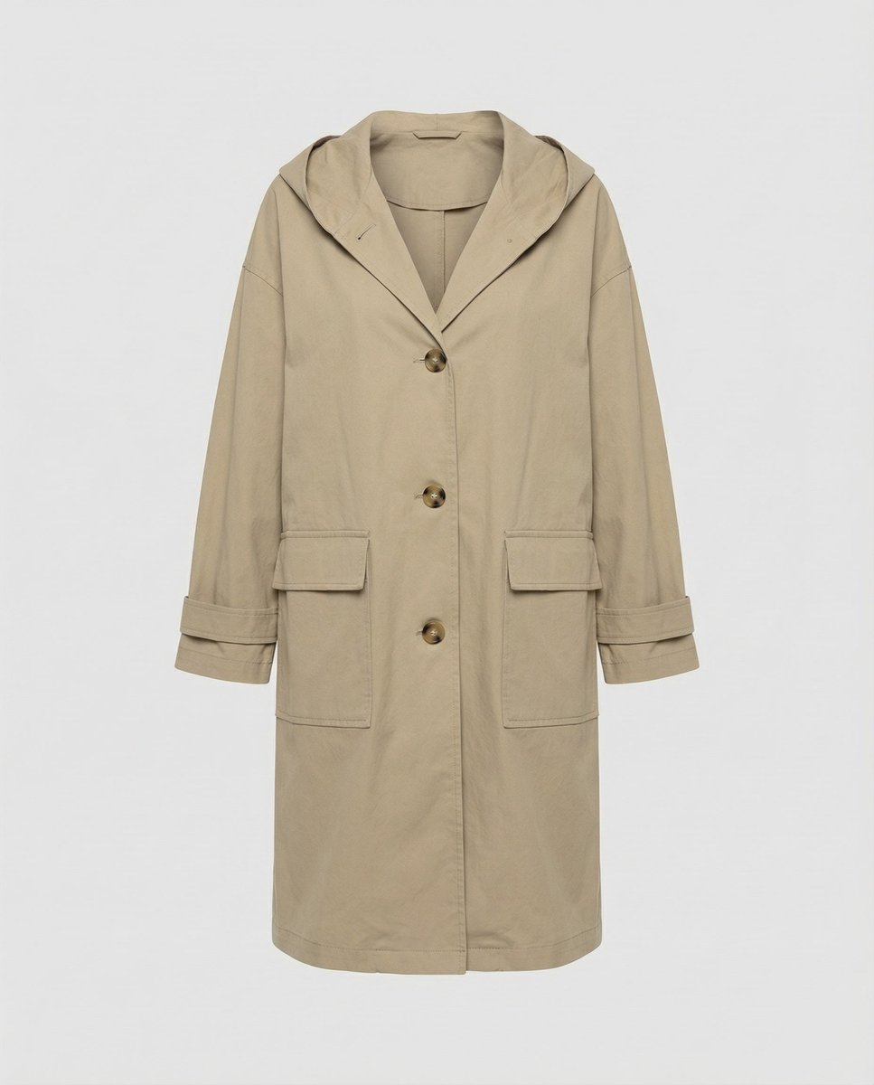 Effortless Trench Coat for Women Long Hooded Belted