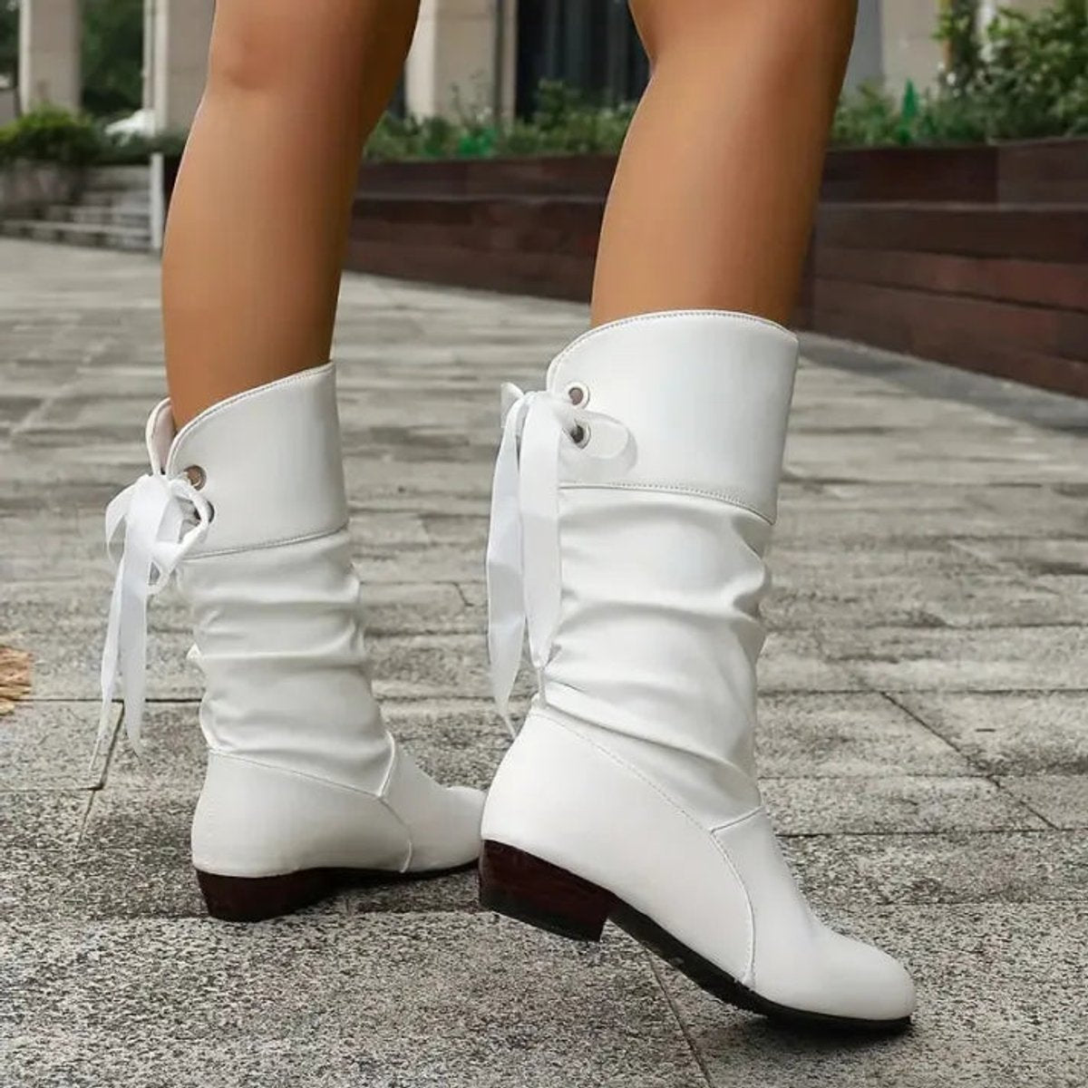 Elegant Ankle Boots for Women Mid-Calf Slouchy