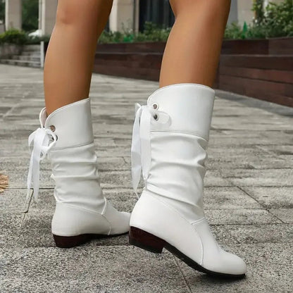 Elegant Ankle Boots for Women Mid-Calf Slouchy