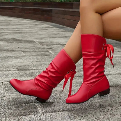 Elegant Ankle Boots for Women Mid-Calf Slouchy