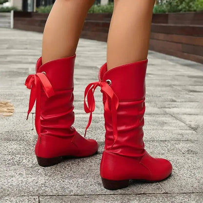 Elegant Ankle Boots for Women Mid-Calf Slouchy