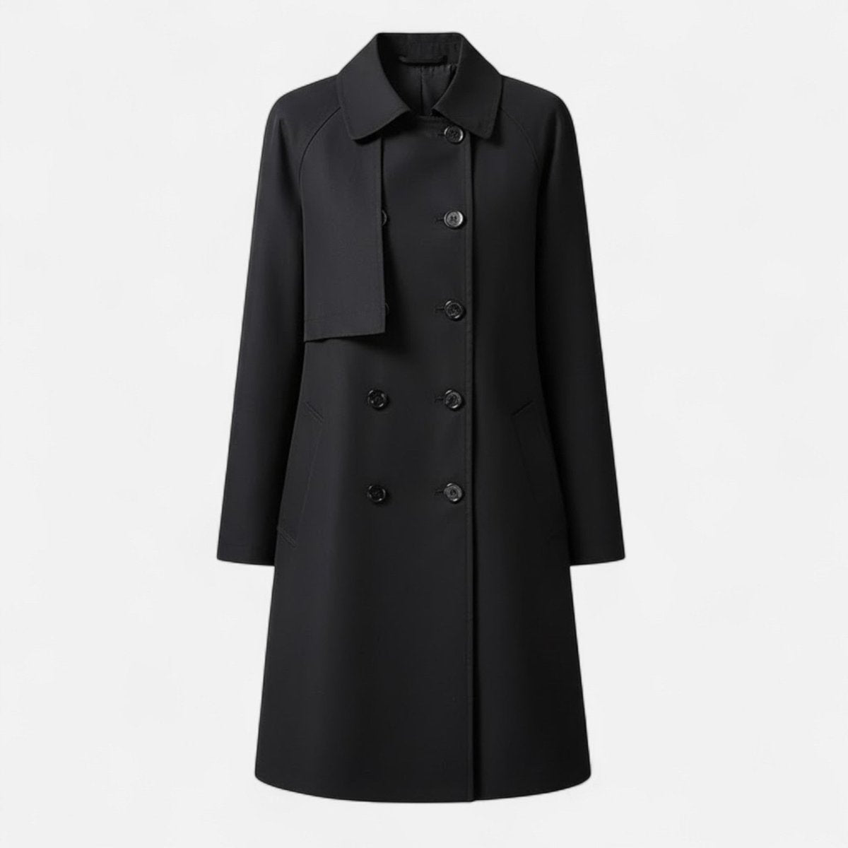 Elegant Trench Coat for Women Mid-Length Double-Breasted