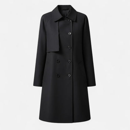 Elegant Trench Coat for Women Mid-Length Double-Breasted