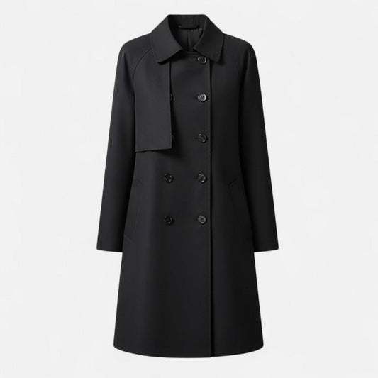 Elegant Trench Coat for Women Mid-Length Double-Breasted
