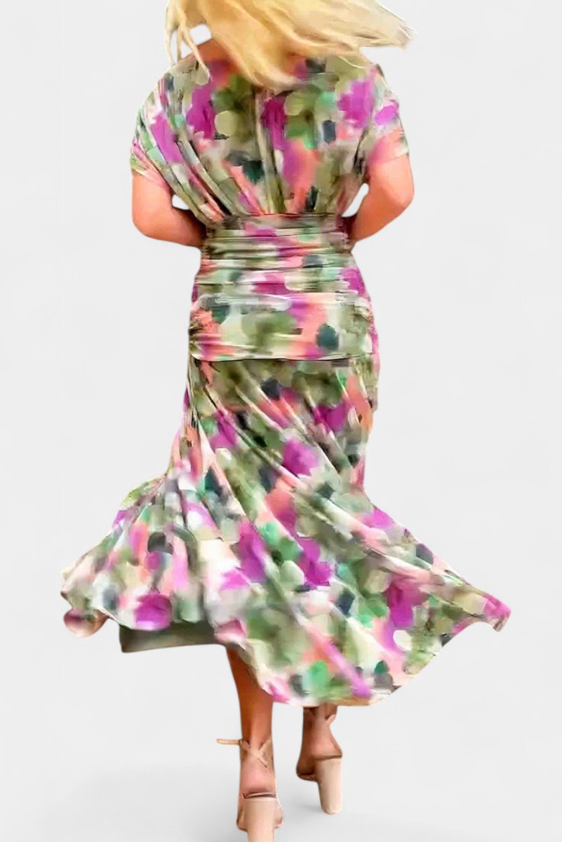 Elegant Maxi Dress for Women Off-Shoulder Ruched
