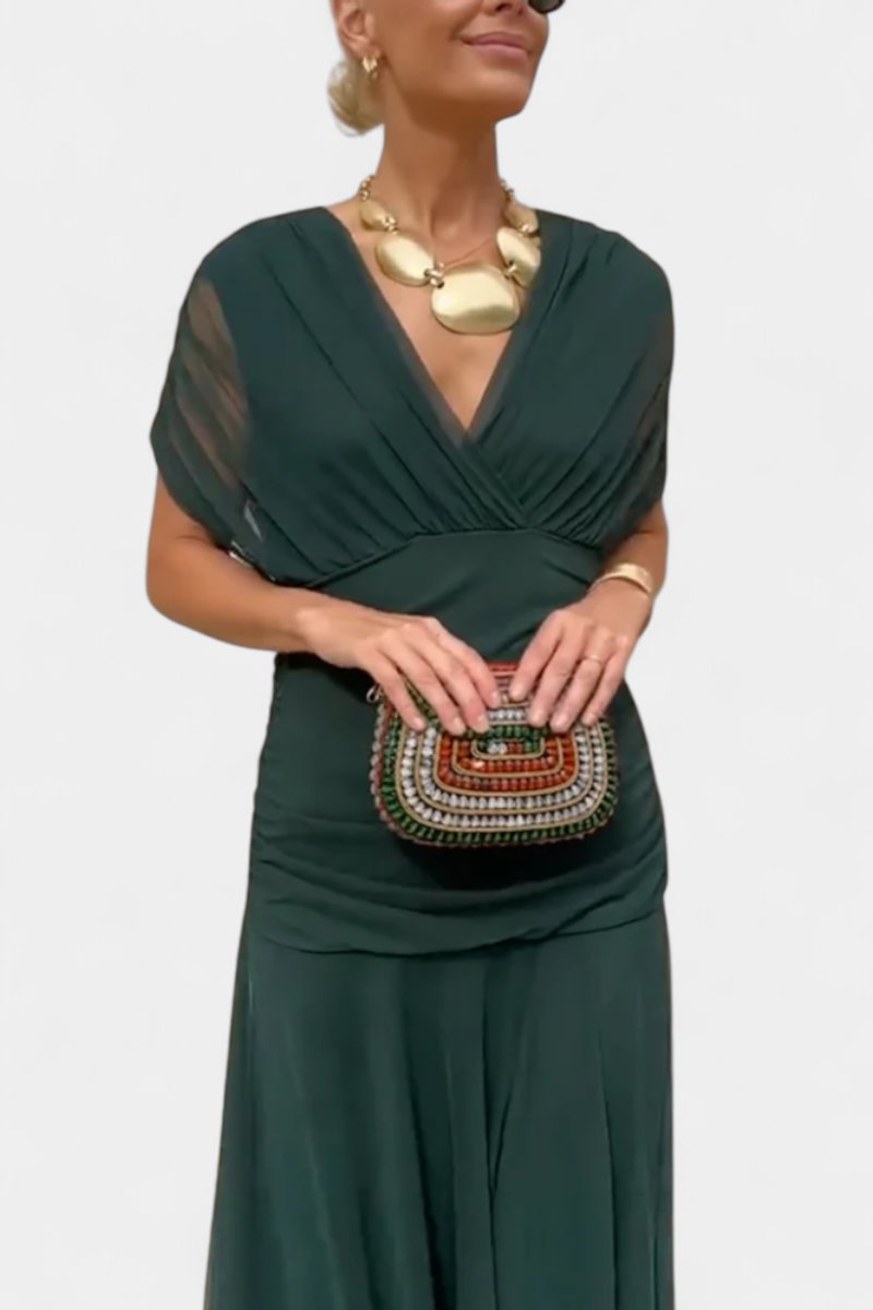 Elegant Maxi Dress for Women Off-Shoulder Ruched