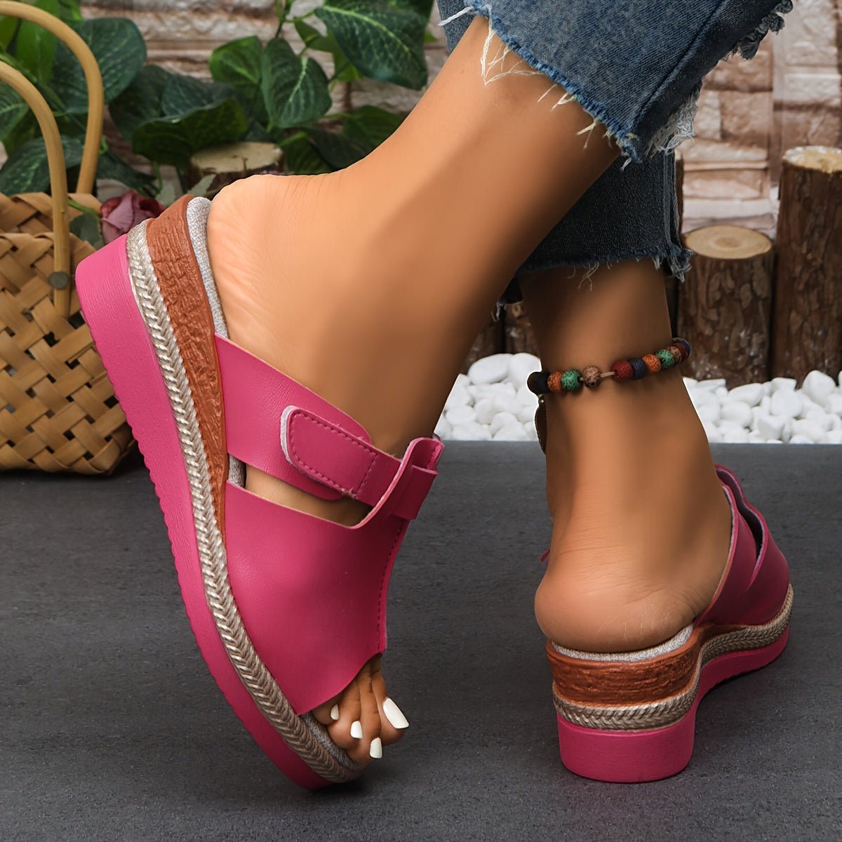 Comfortable Sandals for Women Open-Toe Wedge Platform