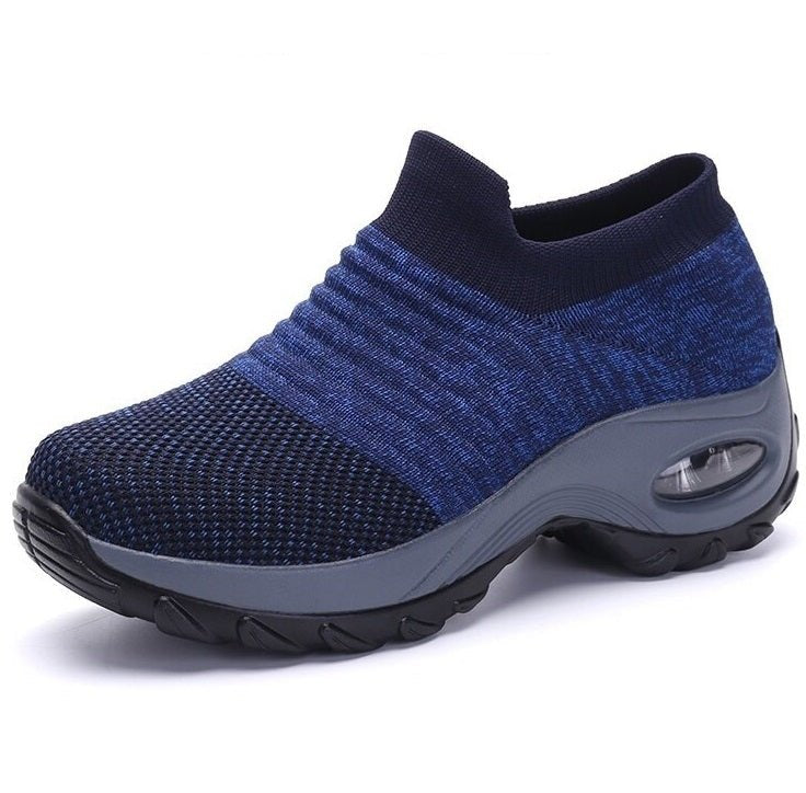 Comfortable Slip-On Sneakers for Women Knit Platform Air-Cushion