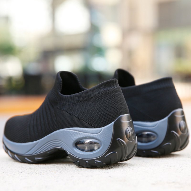 Comfortable Slip-On Sneakers for Women Knit Platform Air-Cushion