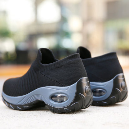 Comfortable Slip-On Sneakers for Women Knit Platform Air-Cushion
