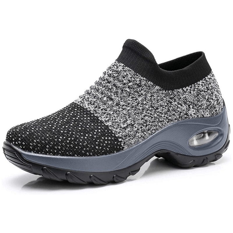 Comfortable Slip-On Sneakers for Women Knit Platform Air-Cushion