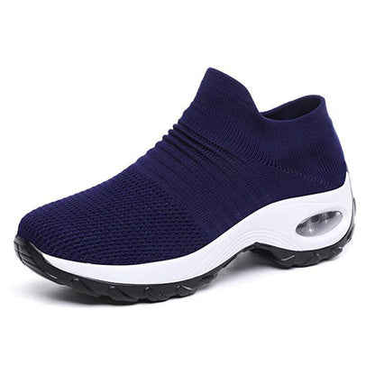 Comfortable Slip-On Sneakers for Women Knit Platform Air-Cushion