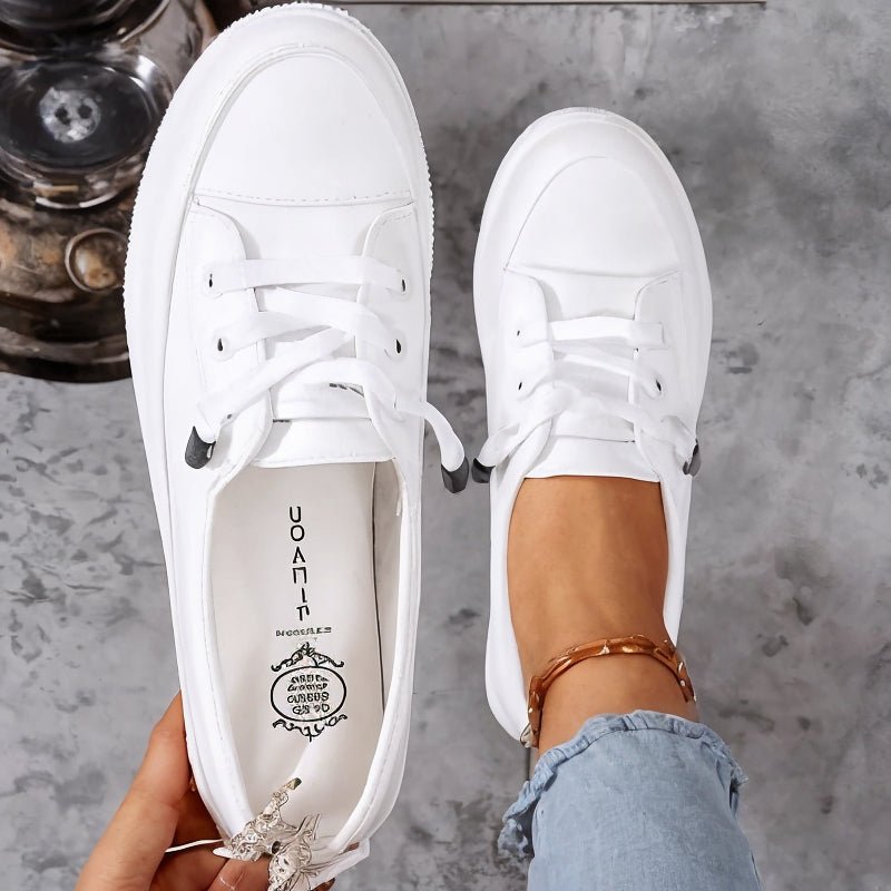 Comfortable Lace-Up Sneakers for Women Canvas Low-Top