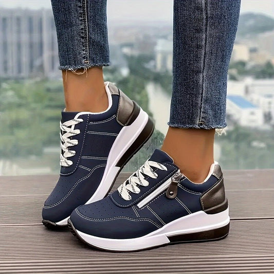 Comfortable Lace-Up Sneakers for Women Low-Cut Walking