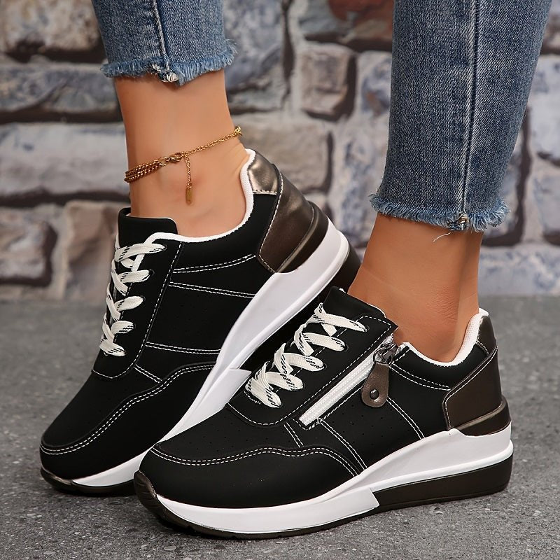 Comfortable Lace-Up Sneakers for Women Low-Cut Walking