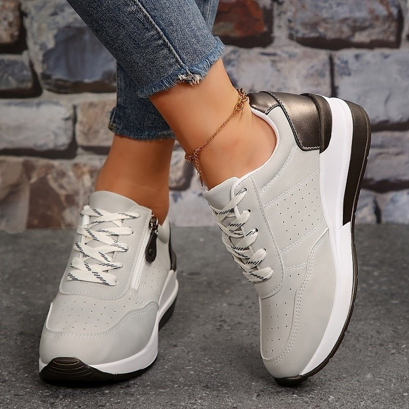 Comfortable Lace-Up Sneakers for Women Low-Cut Walking