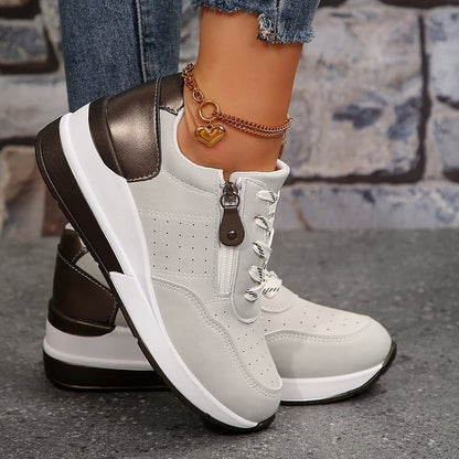 Comfortable Lace-Up Sneakers for Women Low-Cut Walking