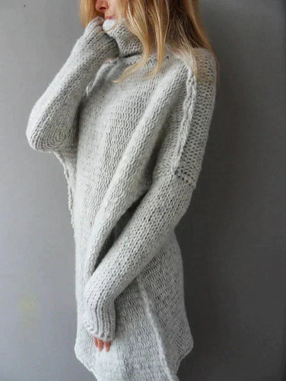 Comfortable Turtleneck Sweater for Women Chunky-Knit Oversized