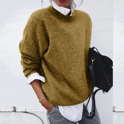 Comfortable Pullover Sweater for Women Oversized Crewneck