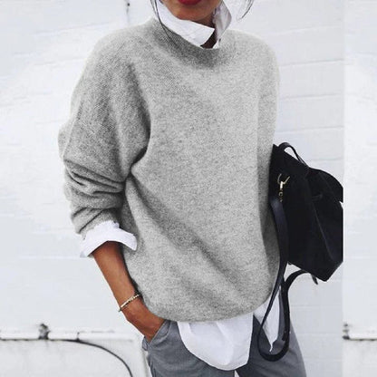 Comfortable Pullover Sweater for Women Oversized Crewneck