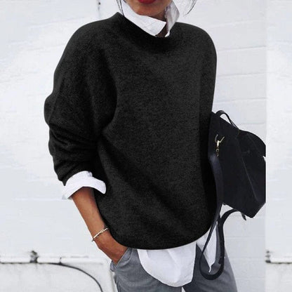 Comfortable Pullover Sweater for Women Oversized Crewneck
