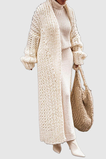 Comfortable Cardigan for Women Oversized Chunky-Knit Longline