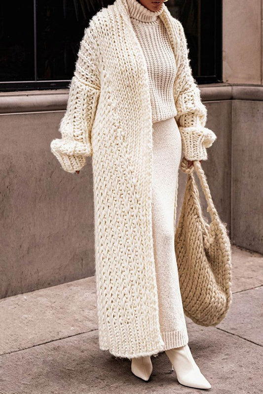 Comfortable Cardigan for Women Oversized Chunky-Knit Longline
