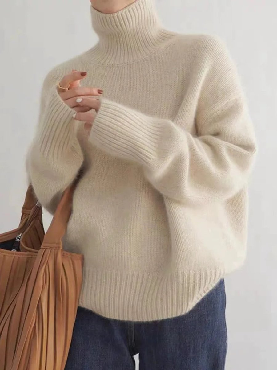 Comfortable Turtleneck Sweater for Women Oversized Cashmere
