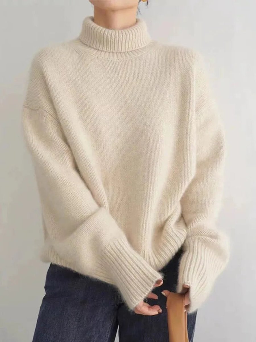 Comfortable Turtleneck Sweater for Women Oversized Cashmere