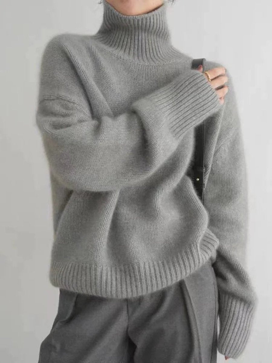 Comfortable Turtleneck Sweater for Women Oversized Cashmere