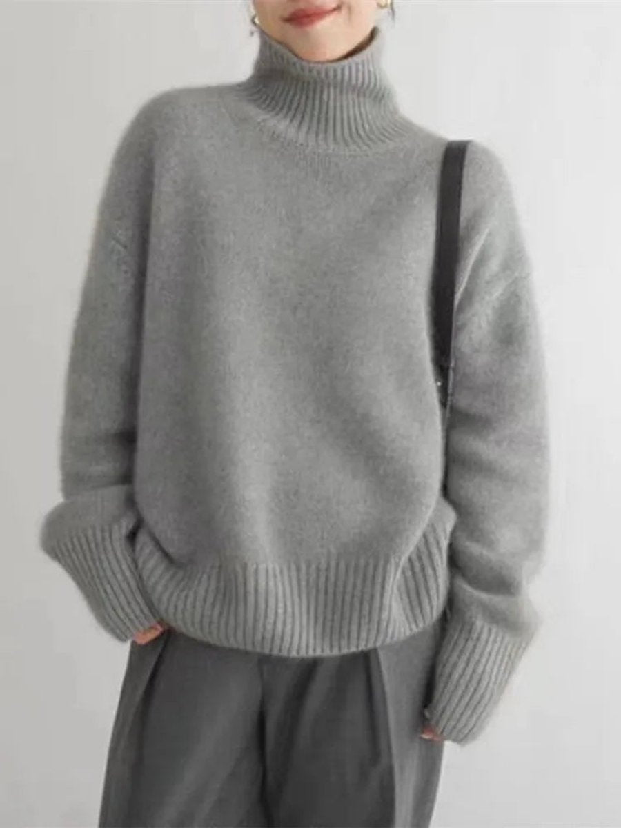 Comfortable Turtleneck Sweater for Women Oversized Cashmere