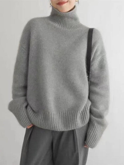 Comfortable Turtleneck Sweater for Women Oversized Cashmere