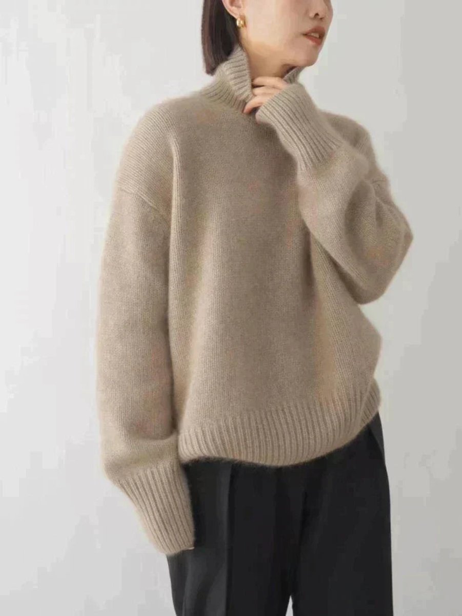 Comfortable Turtleneck Sweater for Women Oversized Cashmere