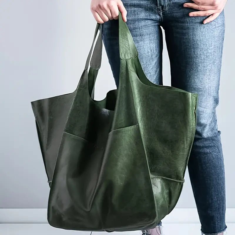 Effortless Tote Bag for Women Oversized Vegan-Leather