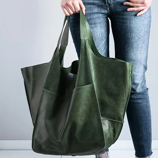 Effortless Tote Bag for Women Oversized Vegan-Leather