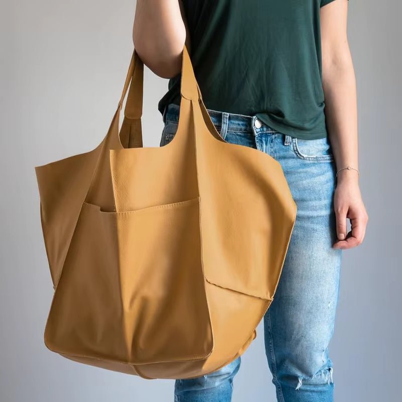 Effortless Tote Bag for Women Oversized Vegan-Leather