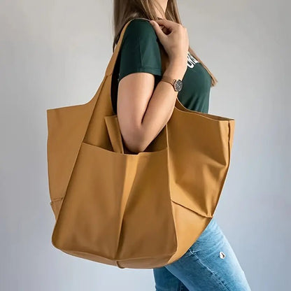 Effortless Tote Bag for Women Oversized Vegan-Leather