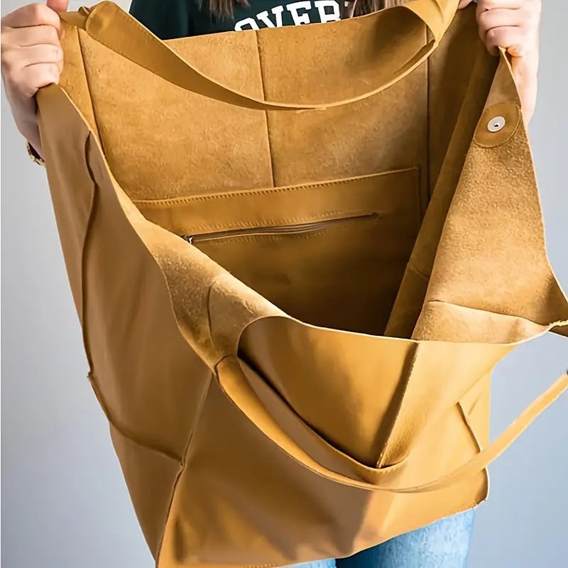 Effortless Tote Bag for Women Oversized Vegan-Leather