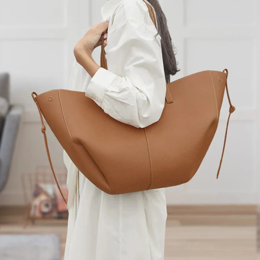 Effortless Shoulder Bag for Women Oversized PU-Leather