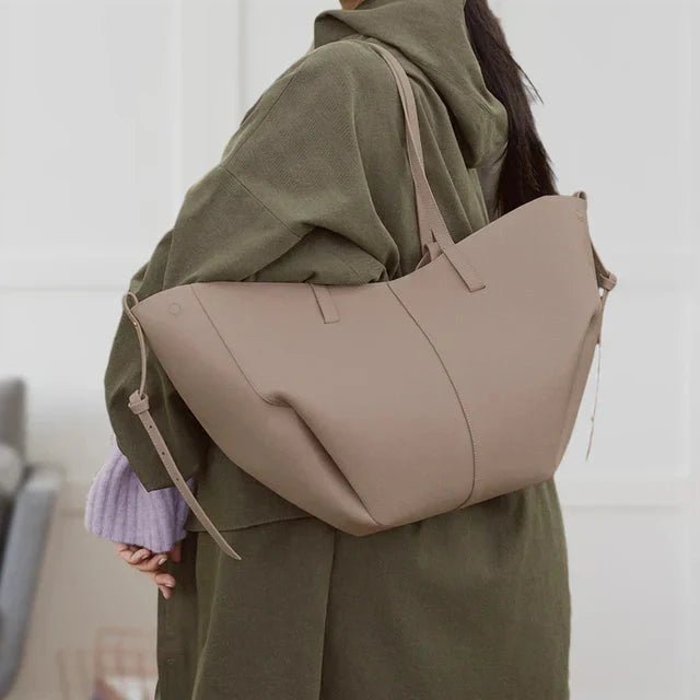 Effortless Shoulder Bag for Women Oversized PU-Leather