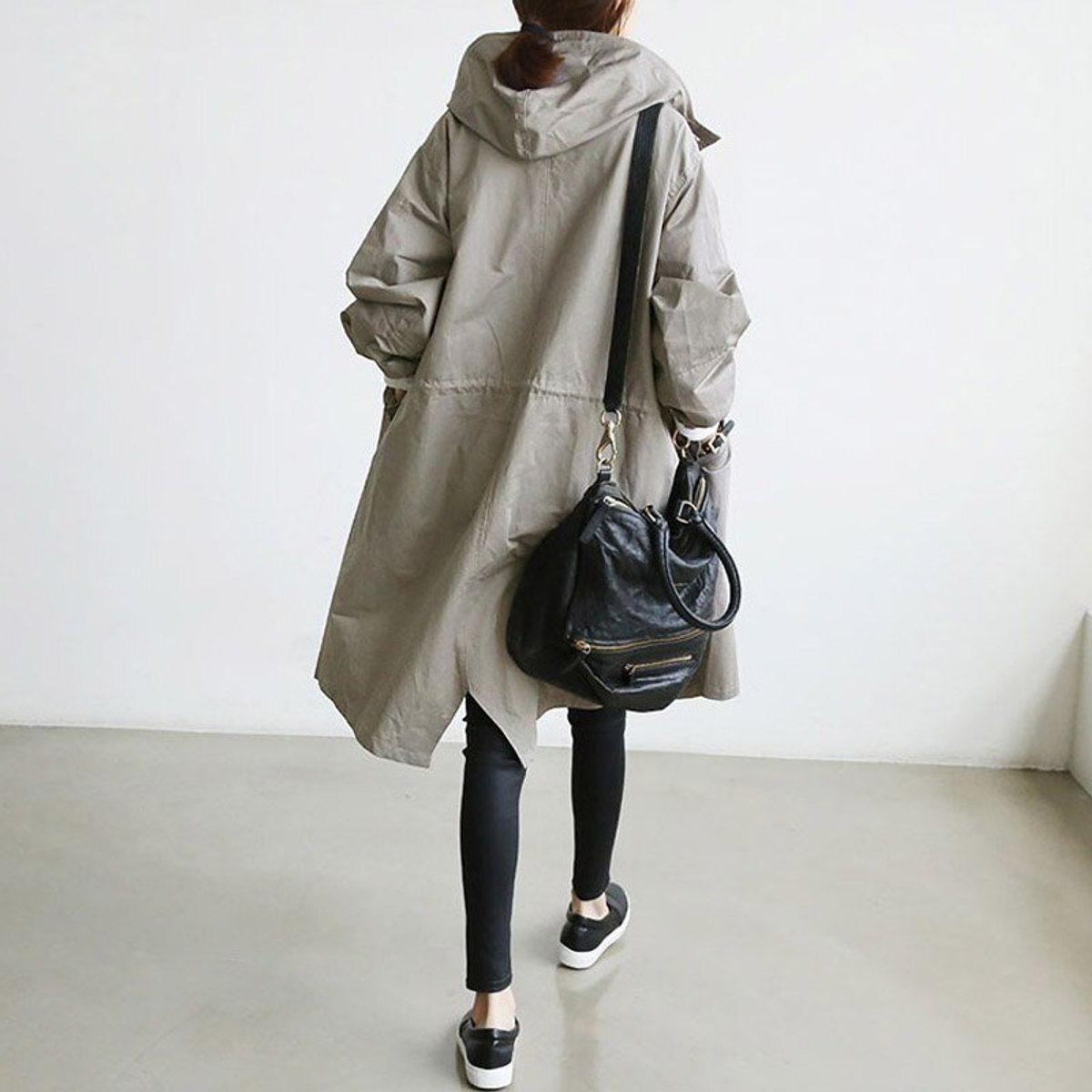 Effortless Trench Coat for Women Oversized Button-Front