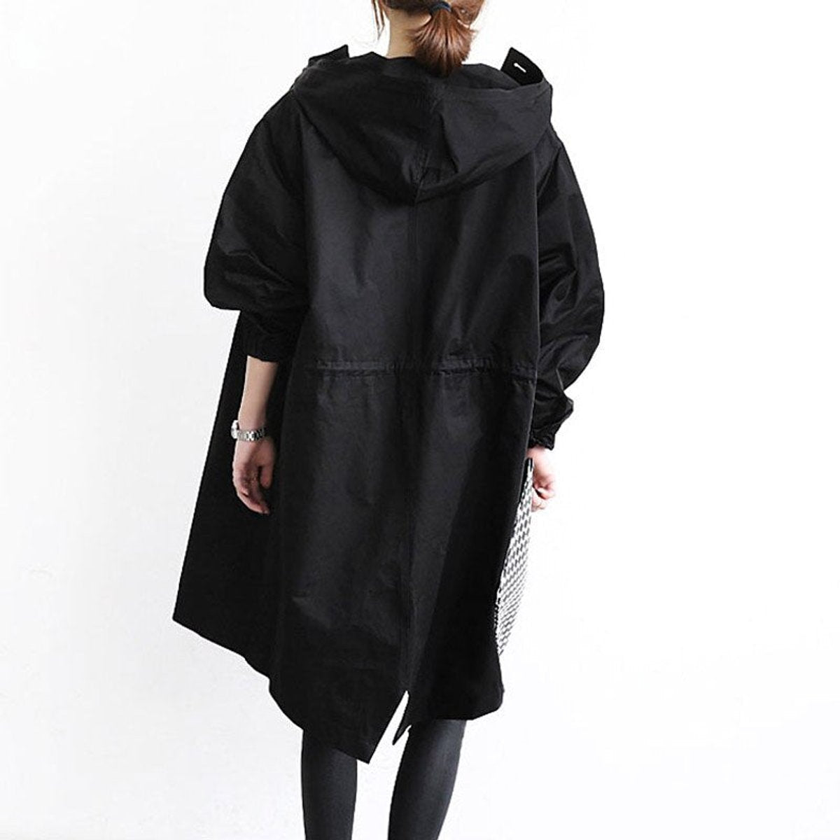 Effortless Trench Coat for Women Oversized Button-Front