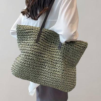 Effortless Tote Bag for Women Woven Oversized