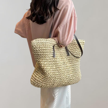 Effortless Tote Bag for Women Woven Oversized