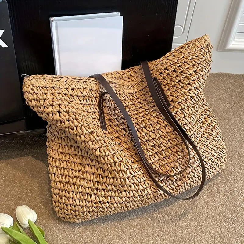 Effortless Tote Bag for Women Woven Oversized