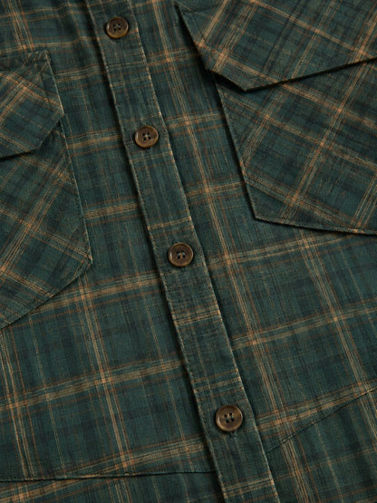 Effortless Shirt Dress for Women Plaid Flannel Button-Down