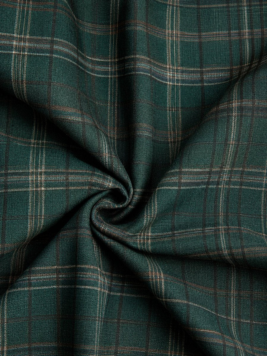 Effortless Shirt Dress for Women Plaid Flannel Button-Down