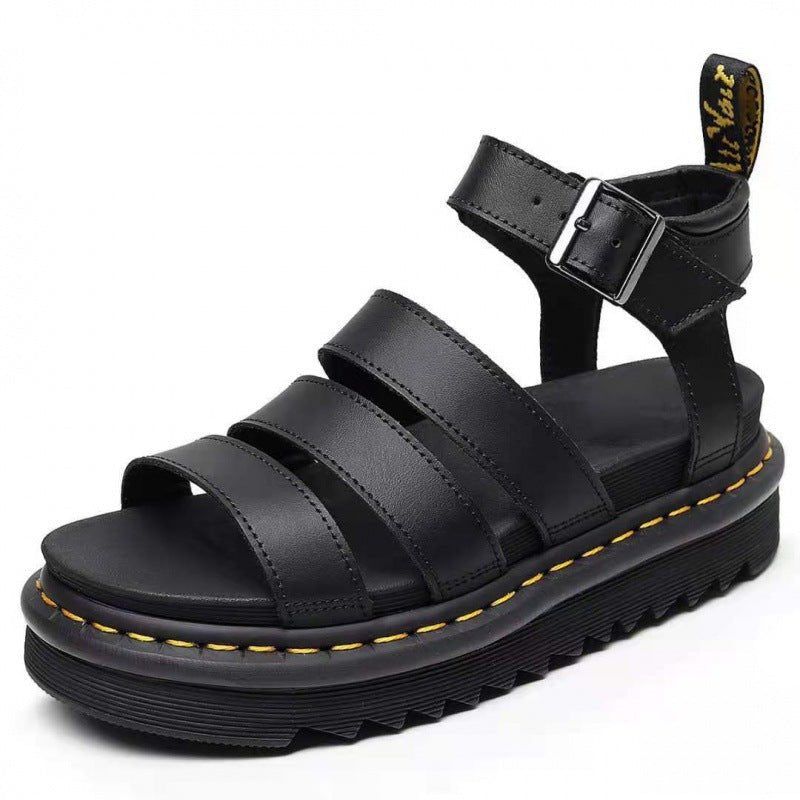 Comfortable Sandals for Women Platform Strappy Chunky-Sole