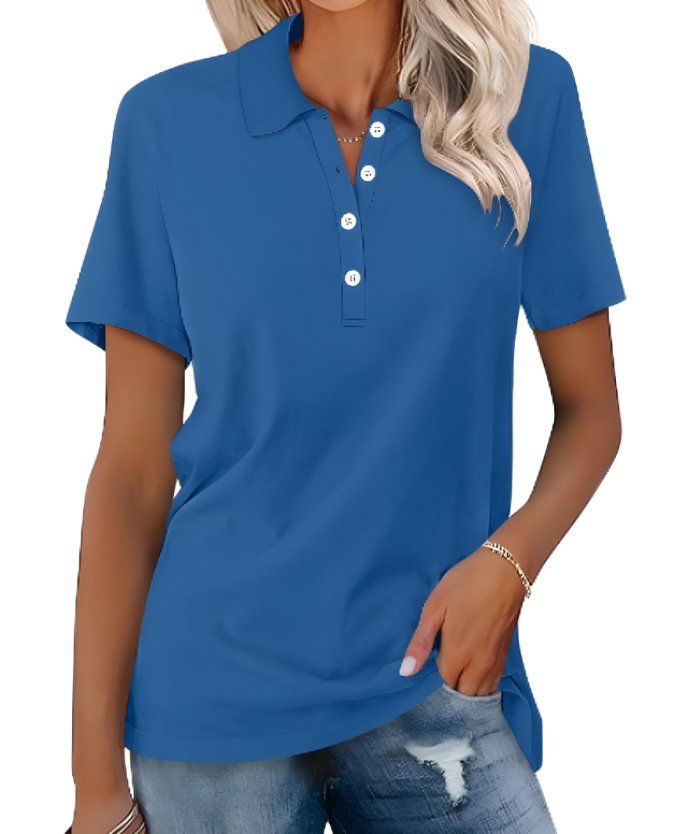 Comfortable Polo Shirt for Women Short-Sleeve Classic-Fit