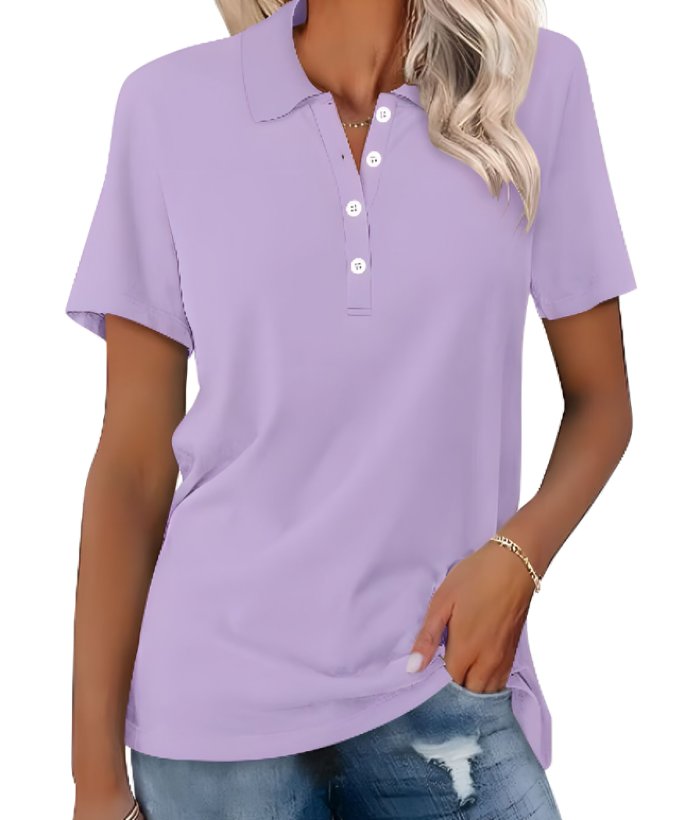 Comfortable Polo Shirt for Women Short-Sleeve Classic-Fit